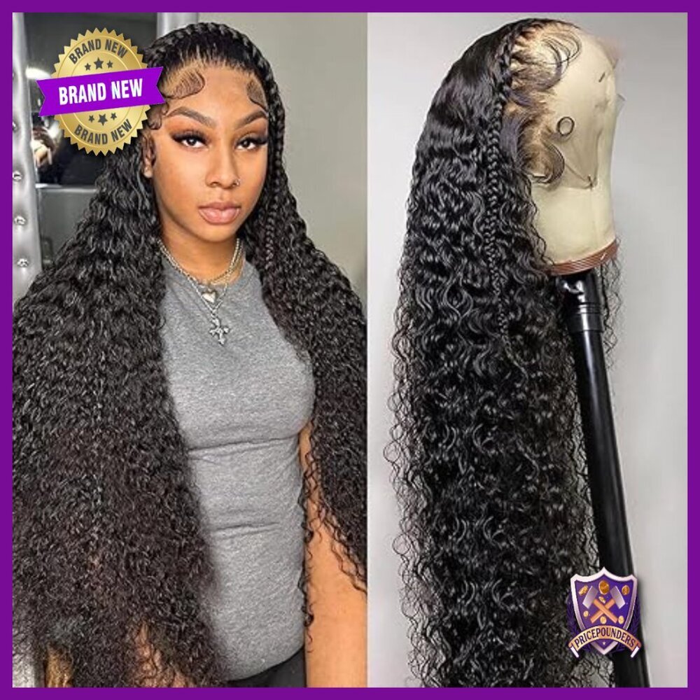 13x6 Water Wave Lace Front Wig Human Hair 30 Inch 250 Density Glueless